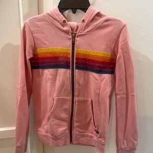 Aviator nation classic zip up in pink
